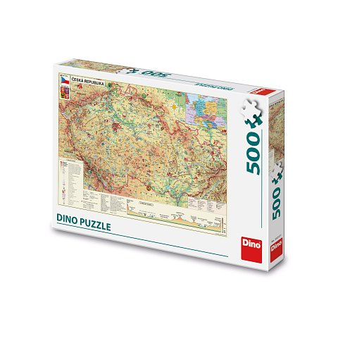 Puzzle - Mapa České republiky 500