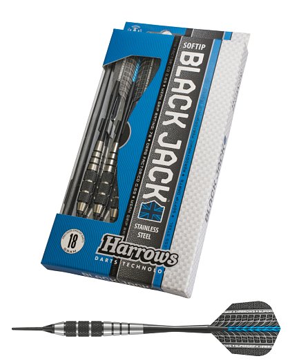 Šipky Harrows Black Jack soft - K 16g