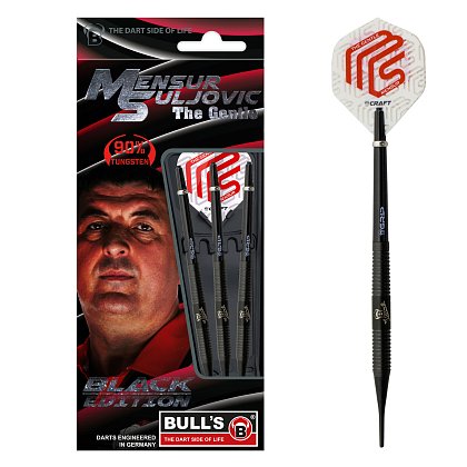 Šipky Bull's steel 90% Mensur Suljović 21g - BLACK EDITION 