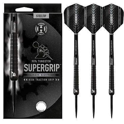 Šípkové bránky Supergrip Black Edition 90% oceľ 22g