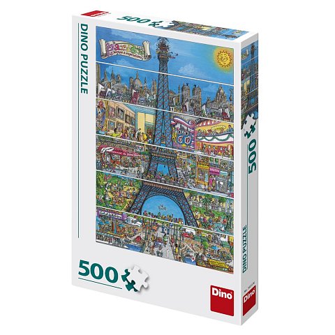 Puzzle - Eiffelova věž kreslená 500